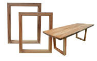 Holz Tischfüsse für Massivholz Tischplatte Suar