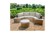 Lounge-Sofa Set Lamar sand halbkreisfrmig