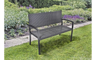 Polyrattan Gartenbank Sunny (schwarz)