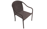 Polyrattan Stapelstuhl Garnier coffee