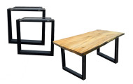 Tischfüsse für Massivholz-Tischplatte, metall
