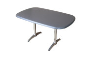 Tischplatte Oval, eisengrau 140x90cm