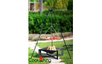 Dreibeingrill mit Feuerschale Grillrost rostfrei  50cm und Cuba  70x70cm